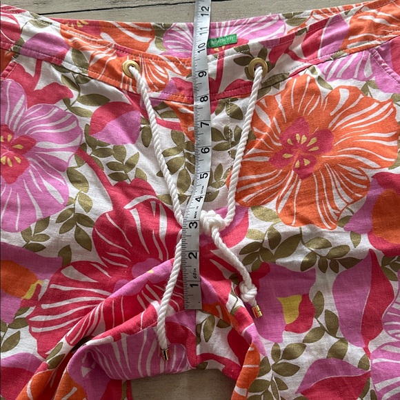 Sz 12 Lilly Pulitzer Palm Beach Fit Pants Wide Leg Linen Blend - Picture 7 of 9